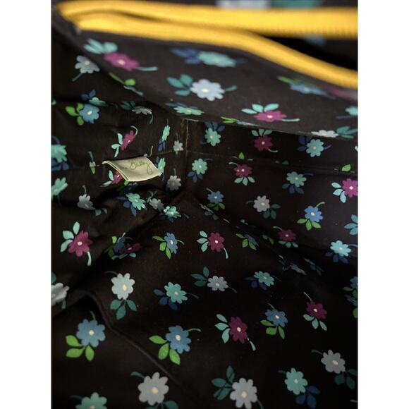 Vera Bradly Blue Purple Yellow Square Clasp Short Handle Purse. - Picture 9 of 14